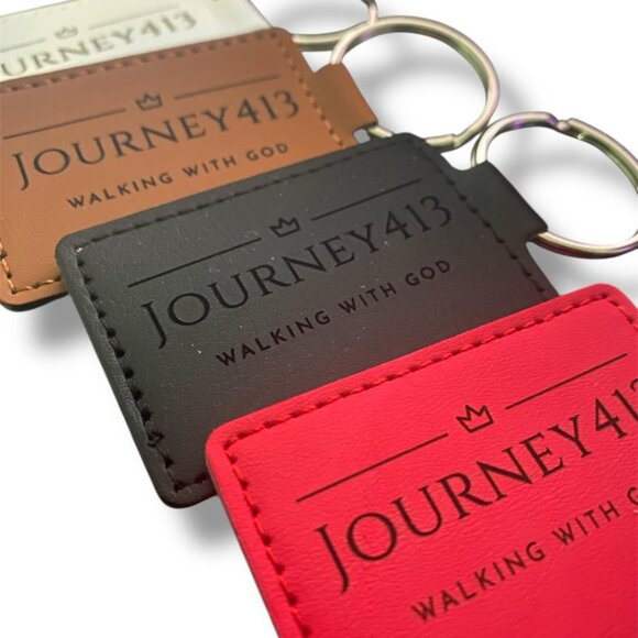 NEW - JOURNEY413 LUXURY LEATHER KEYCHAIN - BAG CHARM 4 STYLES 1(PC) - Picture 4 of 9